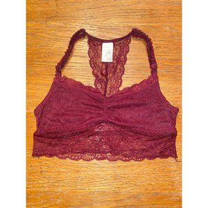 Full Tilt Maroon Bralette-S